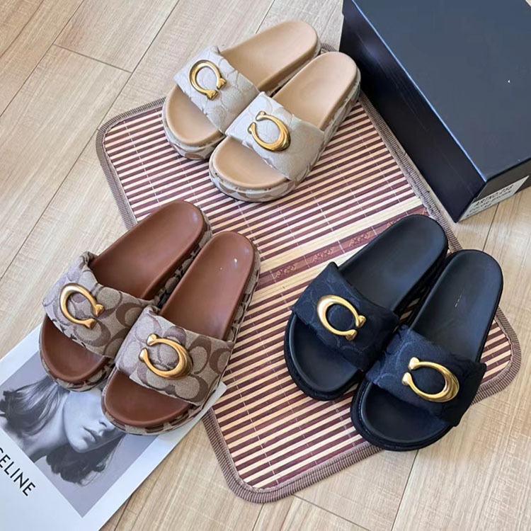 Summer lightweight slippers for women's outdoor wear 2024 new style anti slip soft sole sponge cake thick sole cool mop size for outdoor height increase