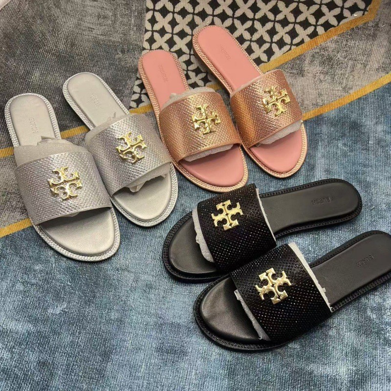 TB Spring/Summer Foreign Trade Versatile Color blocked Beach Slippers, Cool Slippers, Women's Outdoor Flat Slippers, Comfortable One Word Drag