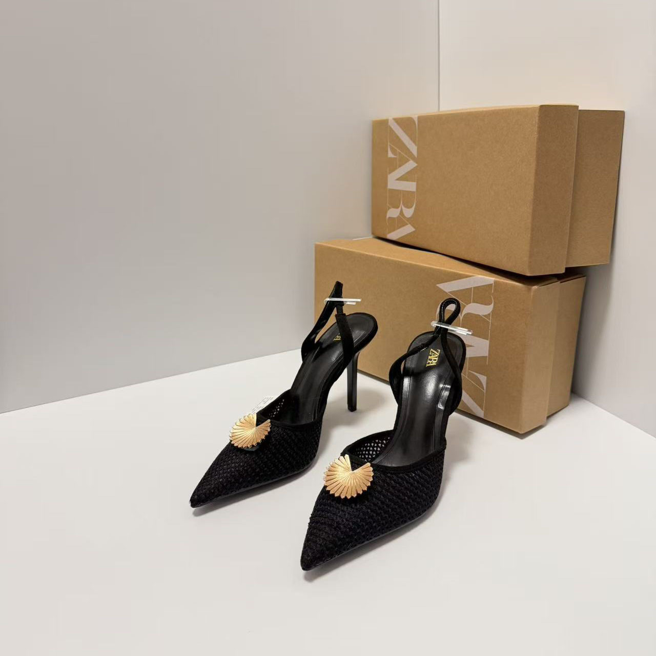 ZA2025 Autumn Shallow Mouth Single Shoes Fashion New Style French Style Buckle Headband Sandals Women's Fine Heels Pointed High Heels
