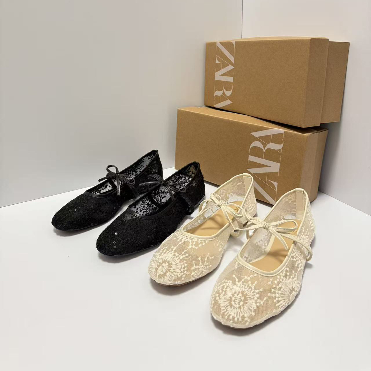 ZA2025 new women's shoes with low heel temperament, socialite high heels, shallow toe cap, back strap, butterfly bow lace single shoe