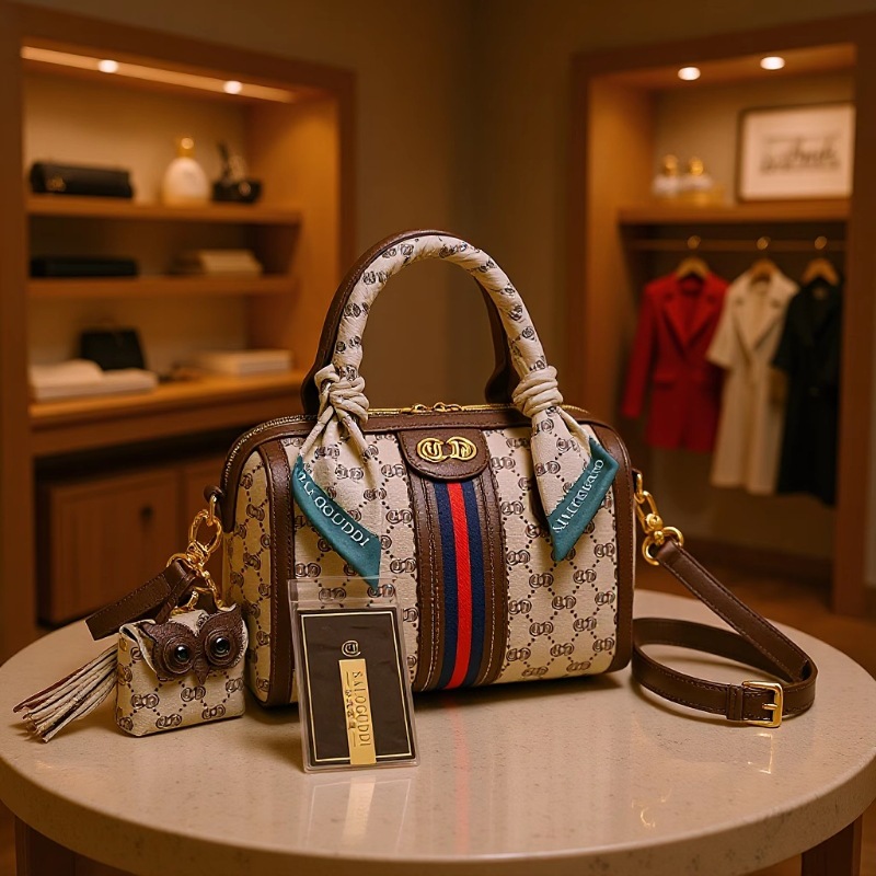 Salon Goodi's new classic vintage handbag, Boston pillow bag, single shoulder crossbody bag, lightweight casual women's bag