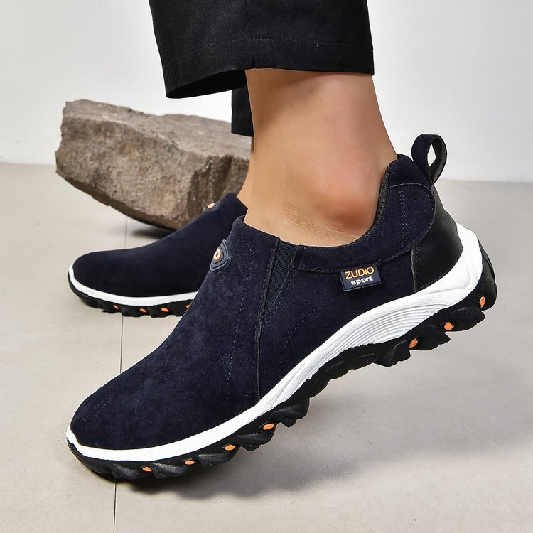Cross border plus size outdoor casual men's shoes Spring and Autumn new sports and casual shoes Fashion round toe shallow mouth men's single shoes