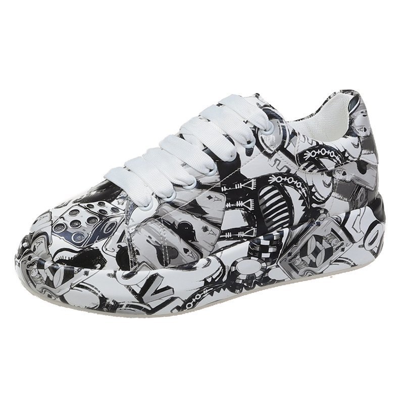 Colorful dad shoes women's fashion 2024 summer and autumn Amazon new printed graffiti foreign trade plus size casual single shoes women Colorful dad shoes women's fashion 2024 summer and autumn Amazon new printed graffiti foreign trade plus size casual single shoes women