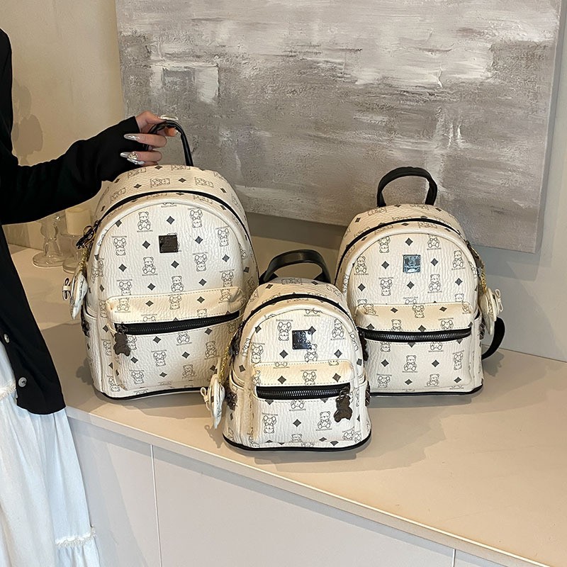 Backpack 2026 New Trendy Men's and Women's Fashion College Student Korean Edition Soft Leather Backpack Cute Trendy Large Capacity Backpack
