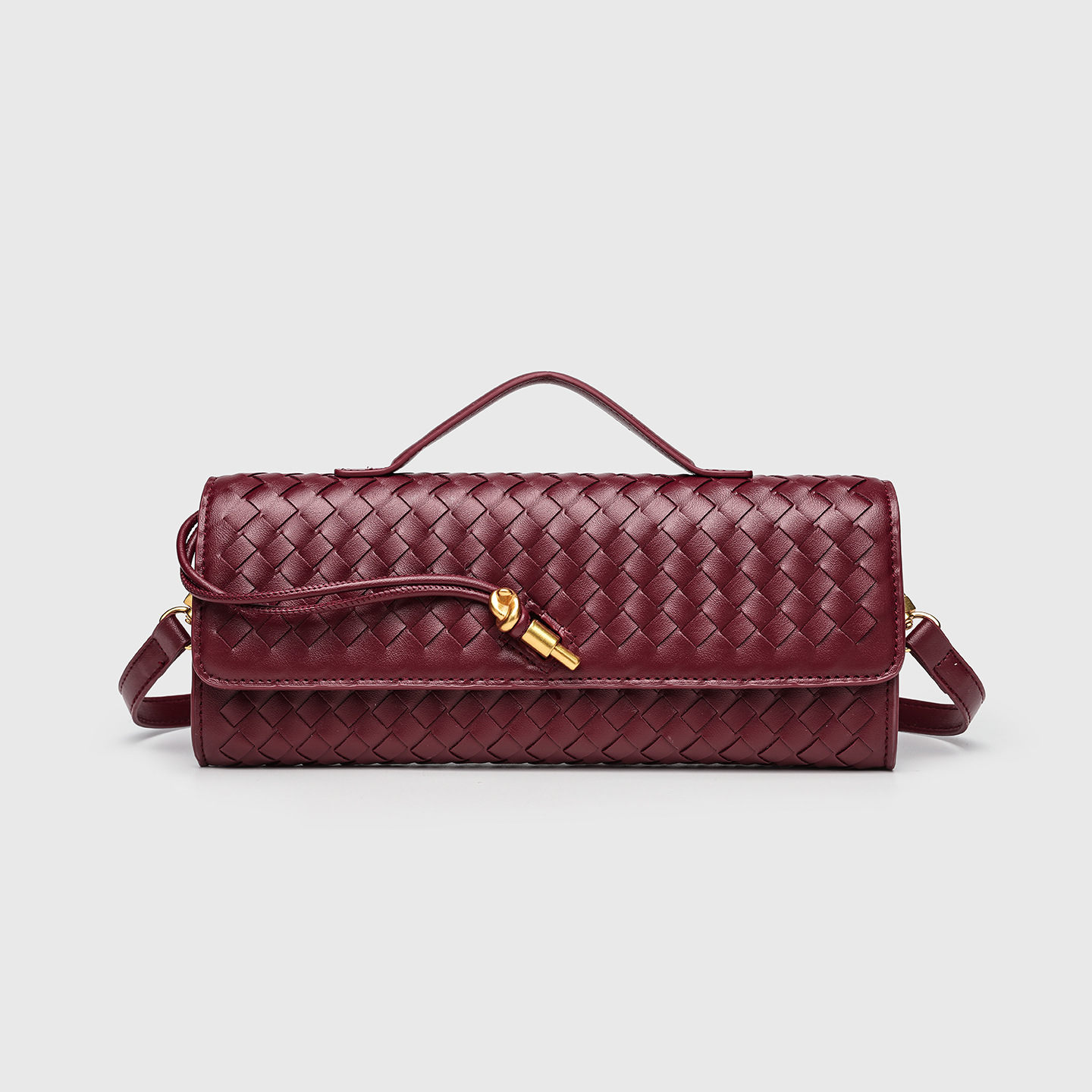 Women's crossbody bag 2025 new handmade woven bag fashionable large capacity French stick bag exquisite banquet handbag for women