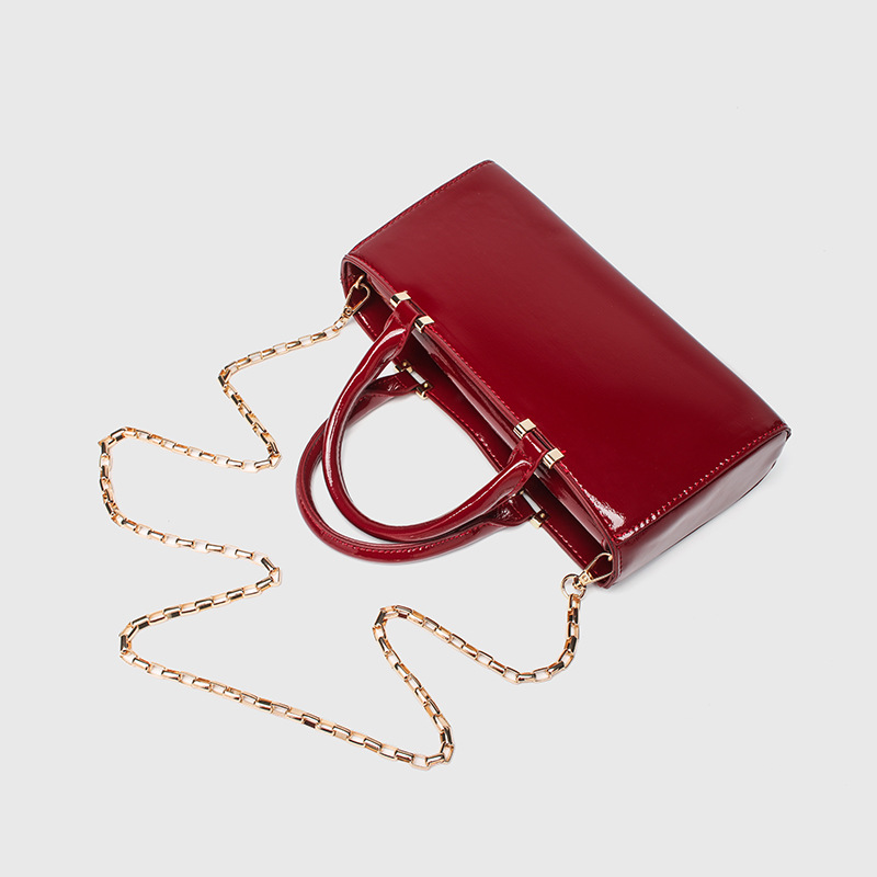Cross border women's bag 2025 autumn new product, premium mini single shoulder crossbody handbag with crimson texture