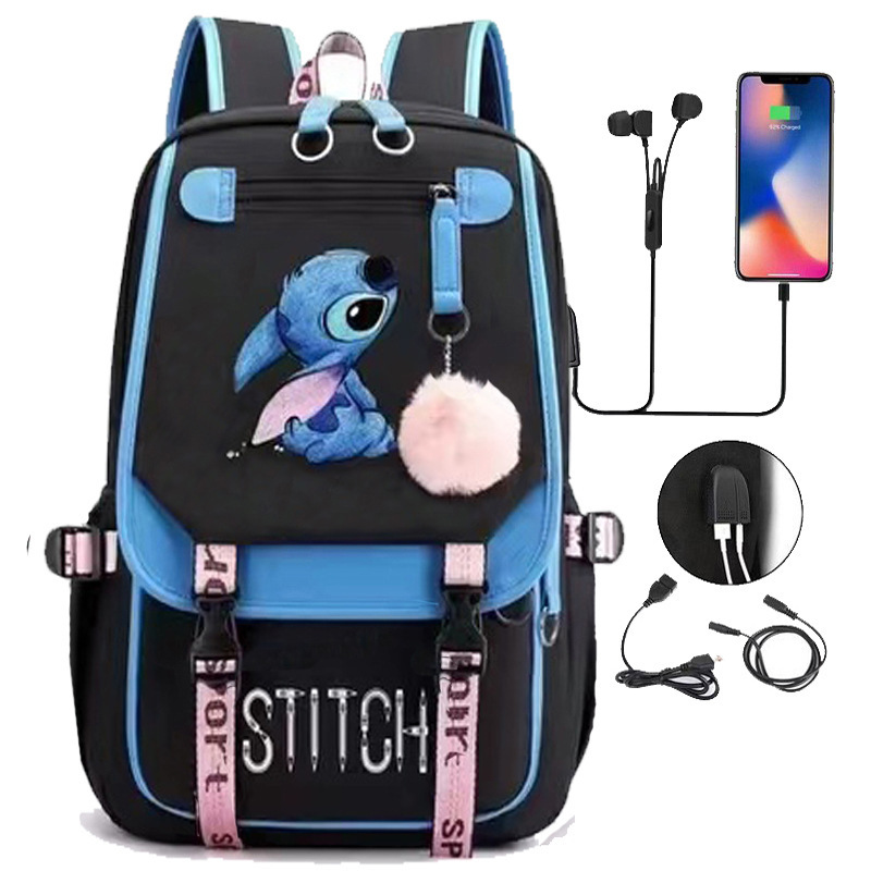 Campus style large capacity USB charging bag for teenagers, student backpacks, backpacks, Steffen computer bags