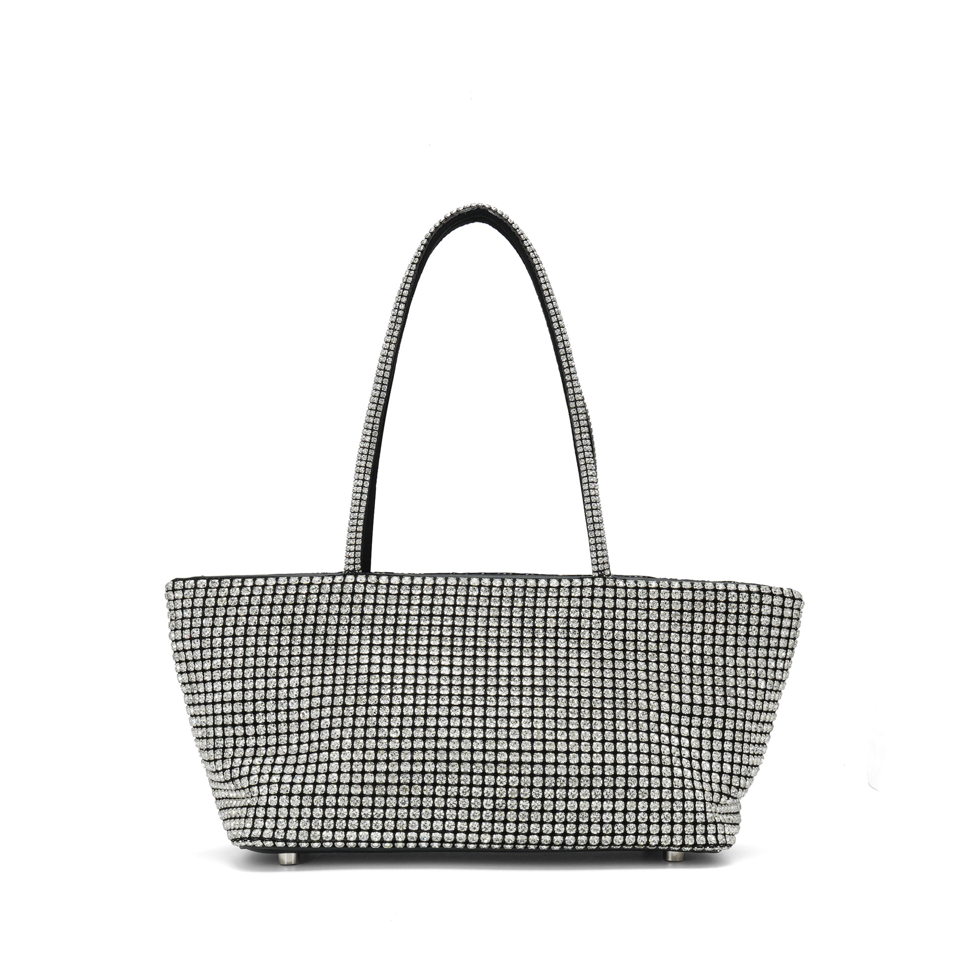 2025 New Tote Glass Diamond Long Tote Bag Large Capacity Tote Water Diamond Banquet Bag Single Shoulder Evening Dress Bag