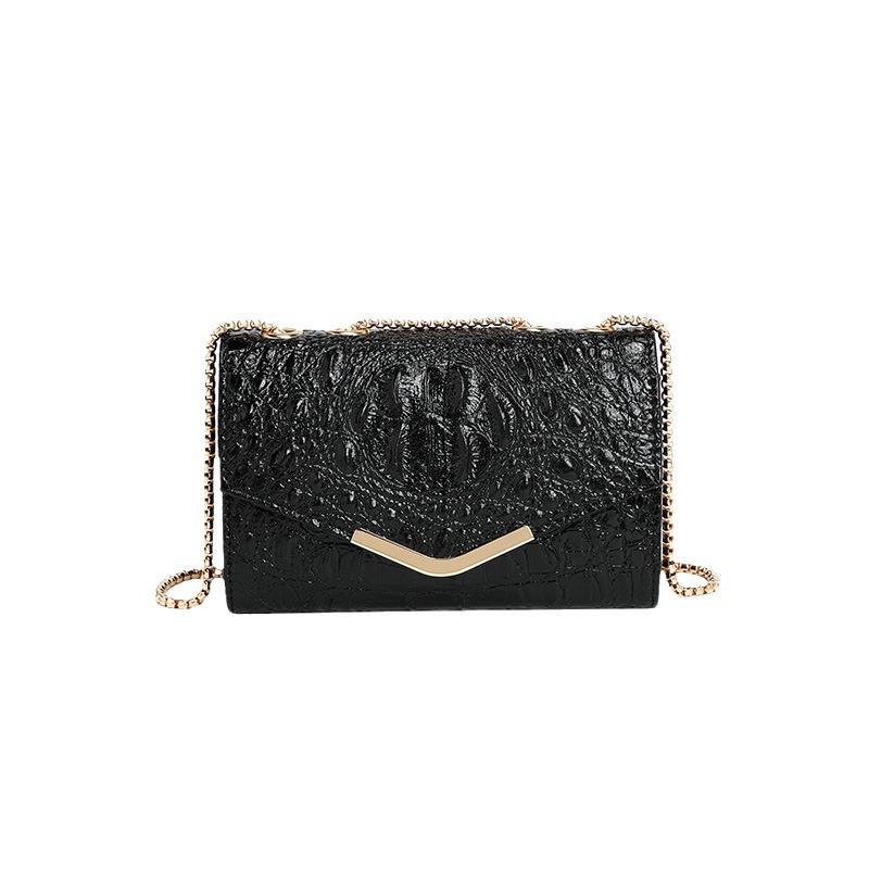 Tiktok Hot 2026 Fashion Versatile Chain Crocodile One Shoulder Crossbody Small Square Bag Commuter Fashion Crossbody Bag