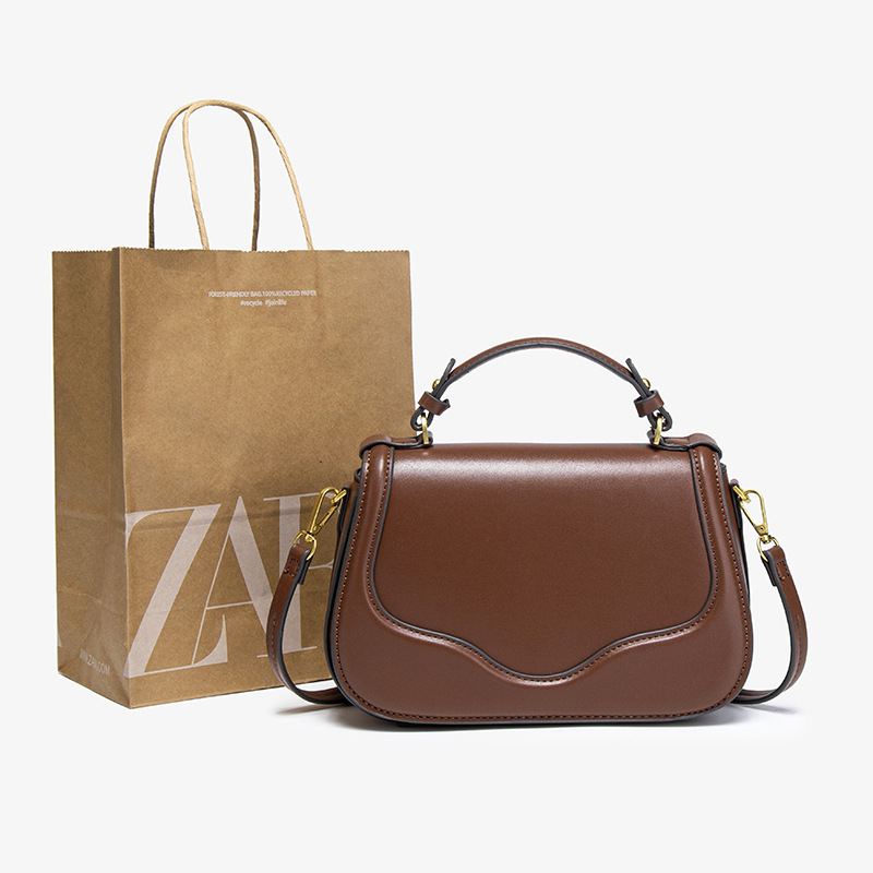 Z cross-border fashionable saddle bag design handbag drum texture single shoulder crossbody bag, stylish and clear crossbody women's bag