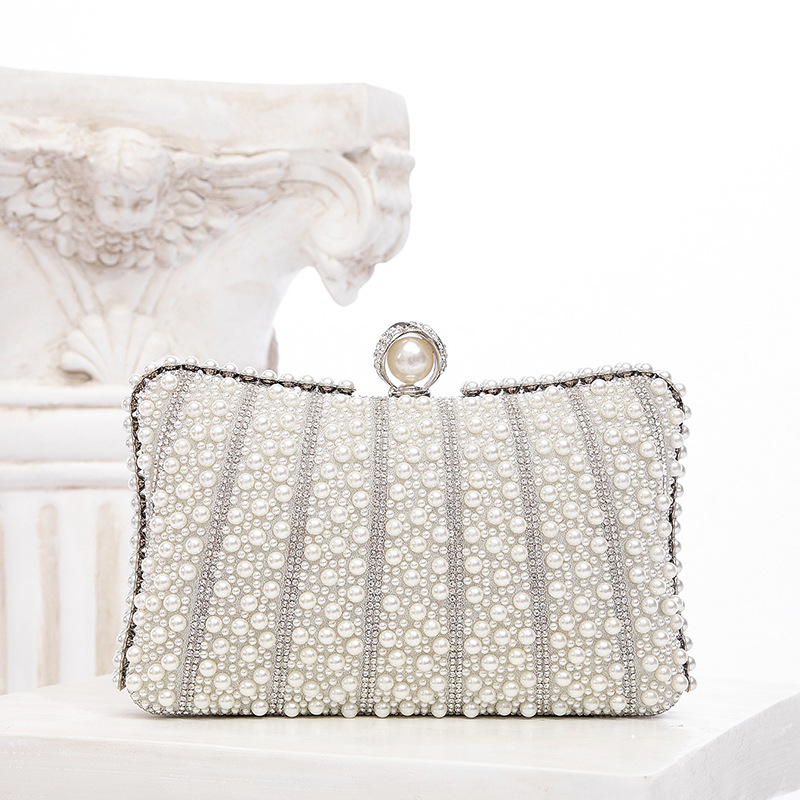 Cross border popular pearl handbag party versatile evening wear bag chain bar dinner bag cheongsam handbag women's bag