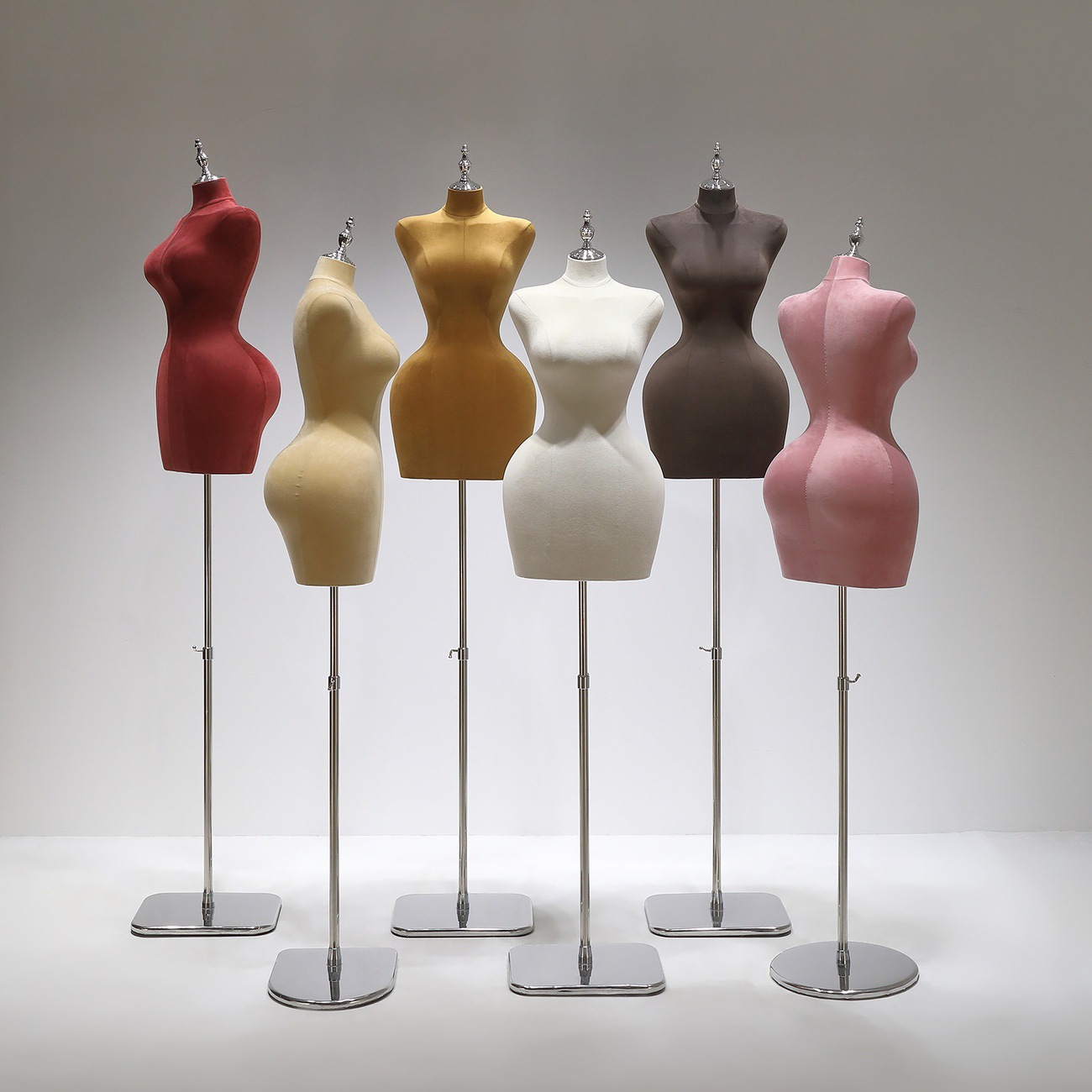 New foreign trade suede can be inserted into plus size women's clothing model display rack, clothing store half body mannequin model props
