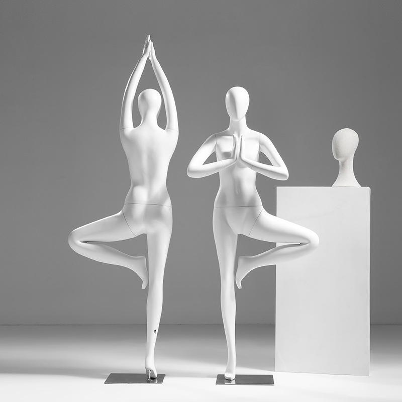 Yoga model props, women's clothing, full body exercise, fake human body, stage, underwear display window, Pilates model display stand
