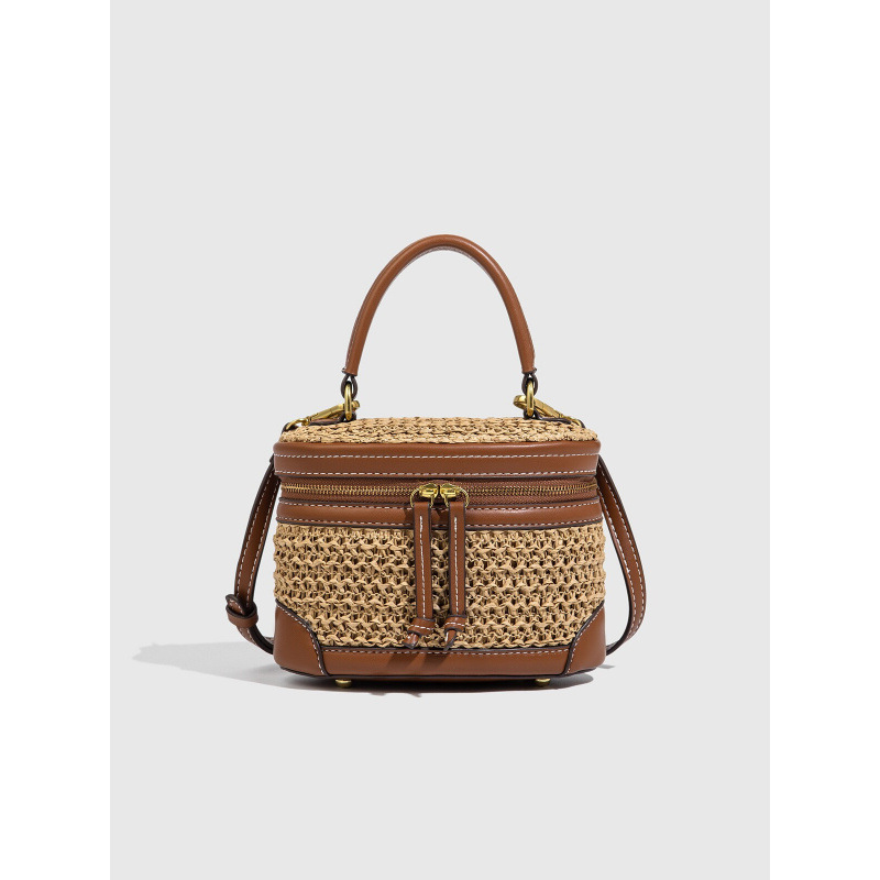 ZA Foreign Trade Cross border Women's Bag New Fashionable Threaded Weaving Bag Mini Versatile One Shoulder Handheld Makeup Box Bag
