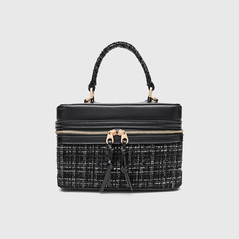 Cross border new retro single shoulder crossbody bag, small fragrant style color blocked box bag, hard and fashionable small square bag, wholesale for women