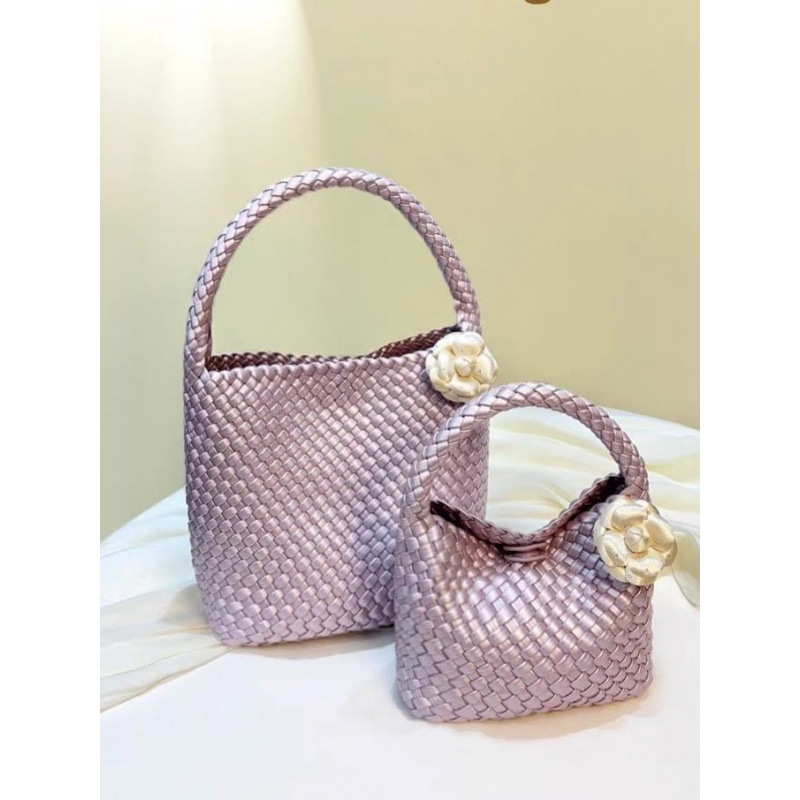 Korean handmade fashionable woven mini handbag new shoulder bag versatile Little Red Book crossbody bag mermaid maiden color