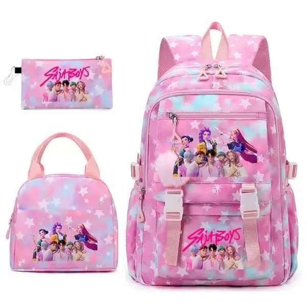 New KPOP Demon Hunters Movie Printed Backpack Student Campus Backpack