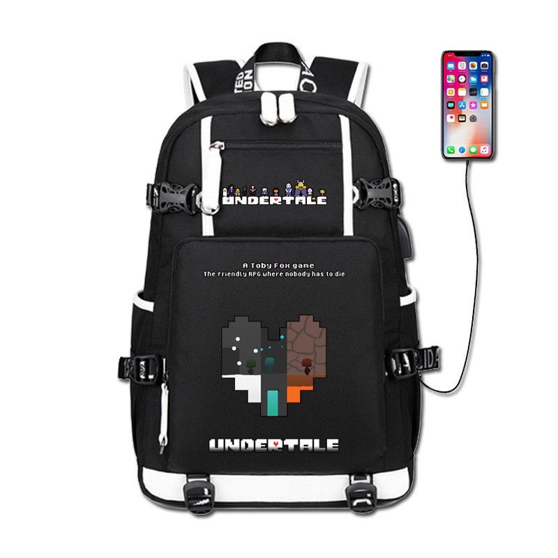 Under the Legend of Undertale Flowey Sans Anime Game Periphery Backpack Night Light