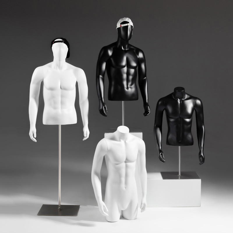 Korean men's clothing store model props, male half body mannequin showcase, fiberglass full body underwear, lingerie model display stand