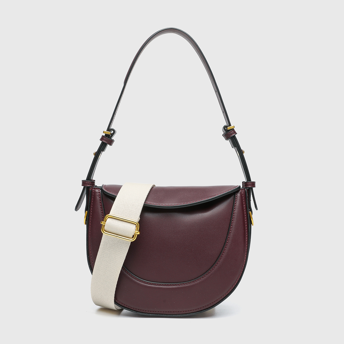 2025 Autumn New Underarm Bag Flip Cover Simple and Versatile Single Shoulder Crossbody Bag Premium Crescent Bag Women's Bag