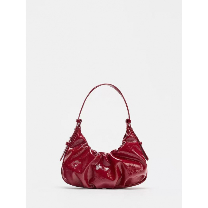 Z Family Cross border Autumn New Women's Bag Red Shattered Effect Folded Single Shoulder Underarm Bag Commuting Dumpling Bag