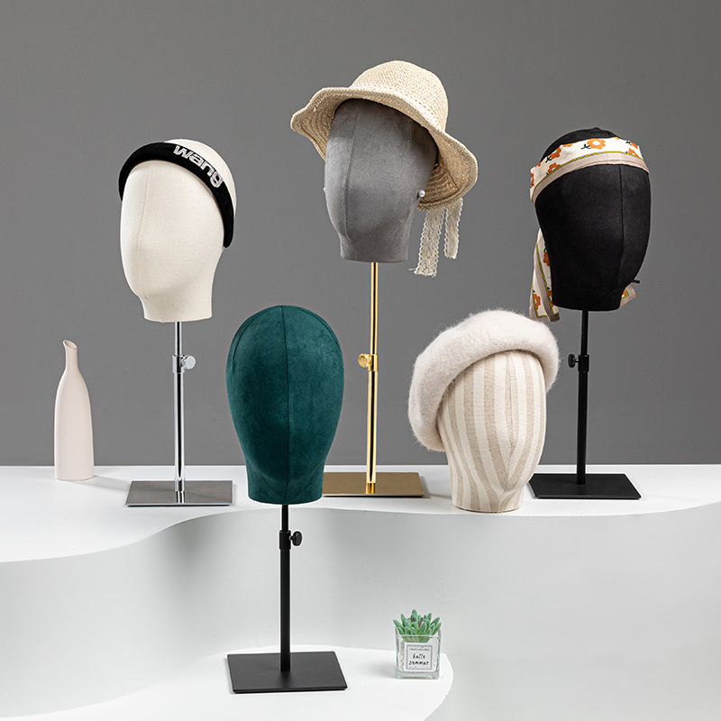 Hat, wig, head model display stand, earrings, scarves, glasses accessories store, clothing showcase, model head display