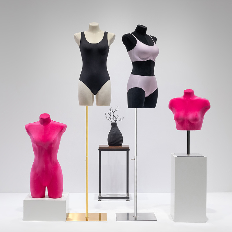 Underwear Model Display Stand, Women's Half Body Clothing Store, Bra, Underwear, Underwear, Fake Human Body Display Prop, Window Display
