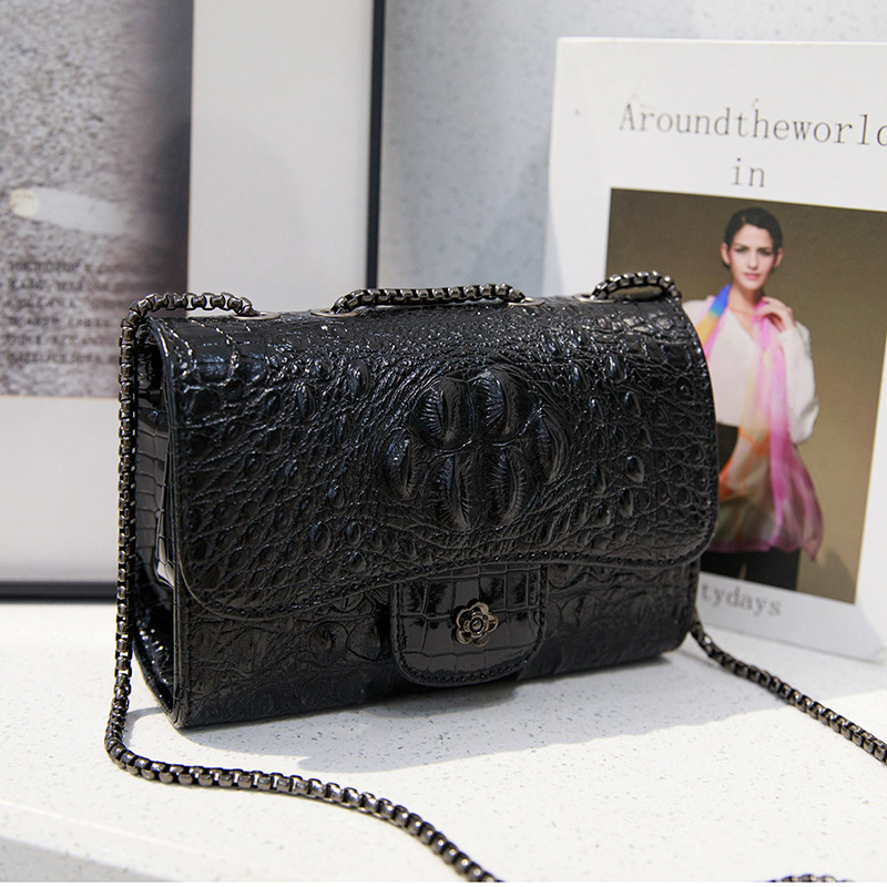 2023 Summer New Cross border Live Streaming Supply Wholesale Fashion Single Shoulder Women's Bag Crocodile Pattern Chain Crossbody Bag