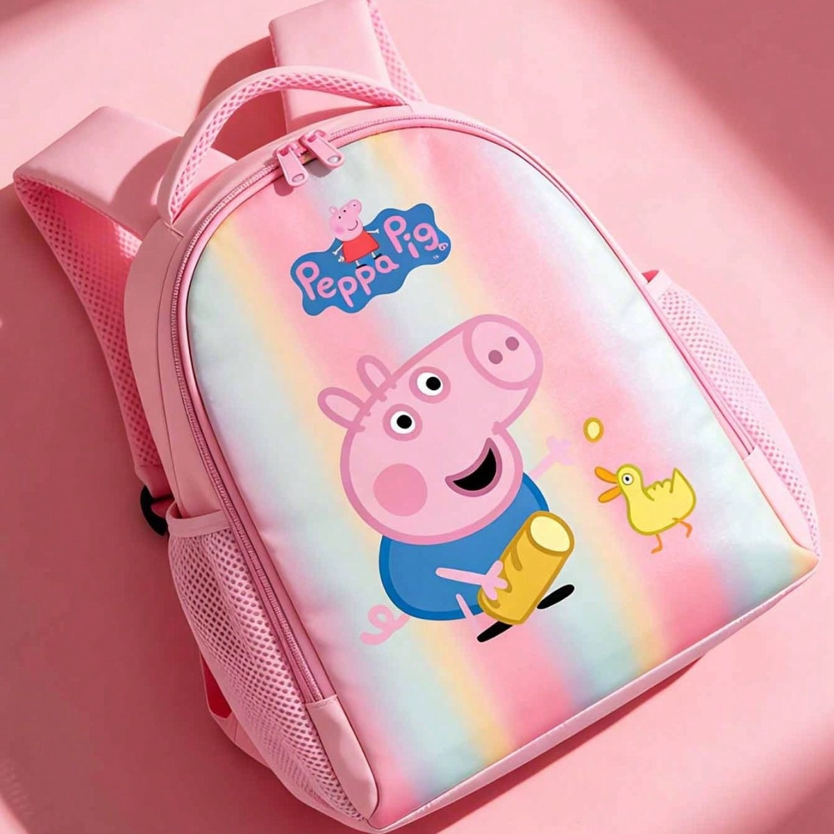 Peppa Pig Children's Backpack Pupils' Rainbow Schoolbag Children's Backpack Travel Light Leisure