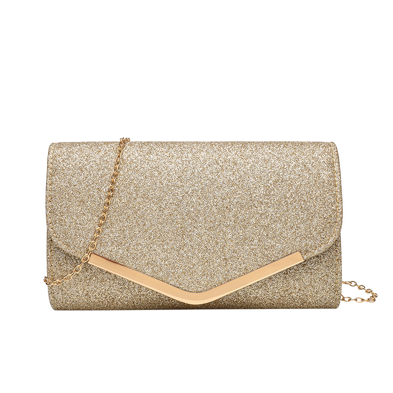Factory direct supply of new European and American fashion flash PU banquet bag, evening bag, ladies' handbag, one piece dropshipping