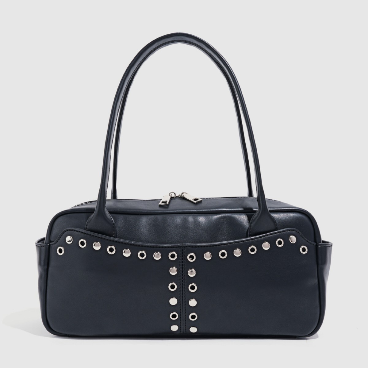 2026 new fashionable European and American casual handbag rivet shoulder bag punk style women's bag motorcycle bag shoulder bag