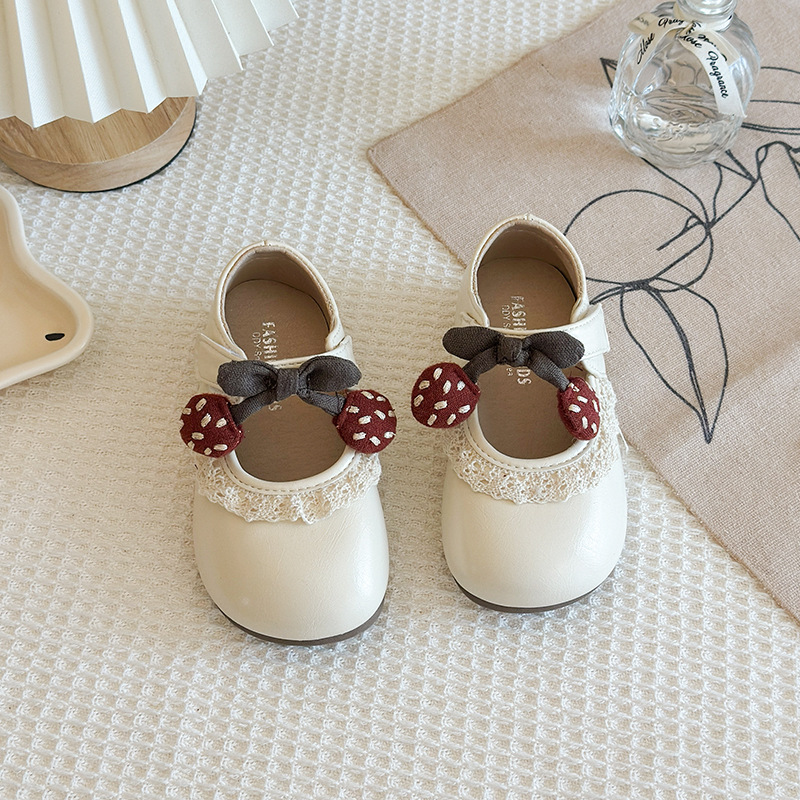 Girl's stylish cute cartoon bow princess shoes 2026 Spring and Autumn new children's walking shoes, children's leather shoes Girl's stylish cute cartoon bow princess shoes 2026 Spring and Autumn new children's walking shoes, children's leather shoes