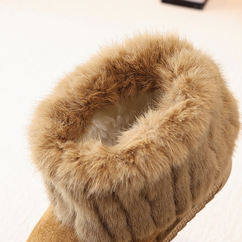 Children's Snow Boots 2026 Winter New Style Girls' Fashion Velvet Warm Boots Baby Non slip Floor Socks Short Boots Children's Snow Boots 2026 Winter New Style Girls' Fashion Velvet Warm Boots Baby Non slip Floor Socks Short Boots