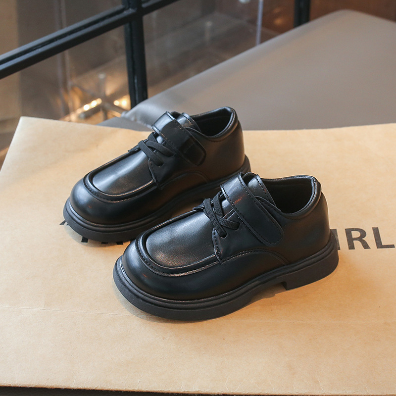 Boys' leather shoes 2026 Spring and Autumn new style children's British style performance campus performance shoes, children's soft sole comfortable single shoe