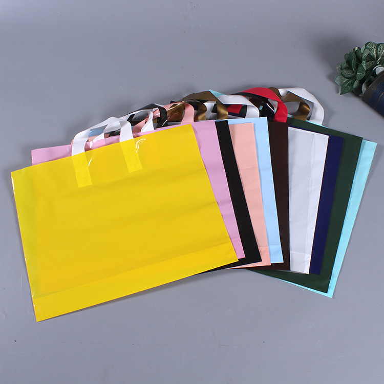 PE bag wholesale clothing store packaging bag customization gift shopping plastic tote bag customization blank bag can print logo