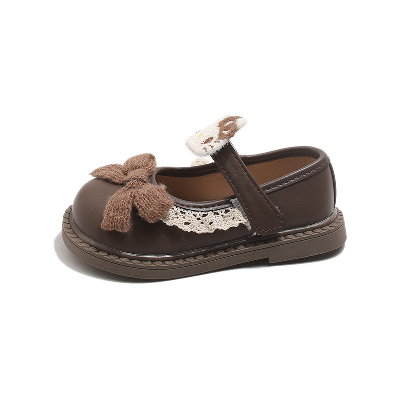 Girls' leather shoes for spring and autumn 2026, new children's soft soled cartoon princess shoes for ages 3-6-8, non slip and comfortable single shoes Girls' leather shoes for spring and autumn 2026, new children's soft soled cartoon princess shoes for ages 3-6-8, non slip and comfortable single shoes