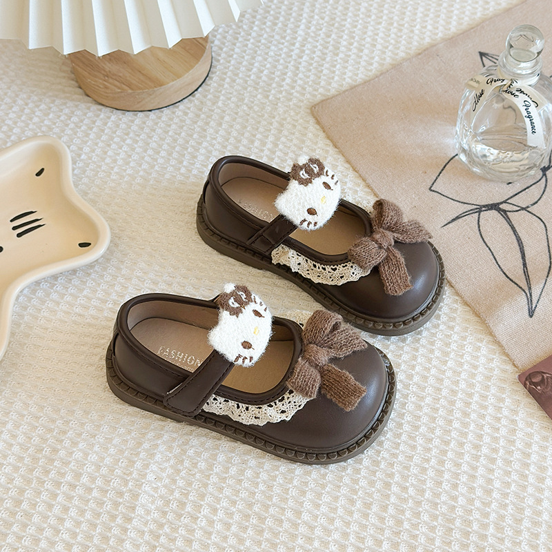 Girls' leather shoes for spring and autumn 2026, new children's soft soled cartoon princess shoes for ages 3-6-8, non slip and comfortable single shoes Girls' leather shoes for spring and autumn 2026, new children's soft soled cartoon princess shoes for ages 3-6-8, non slip and comfortable single shoes