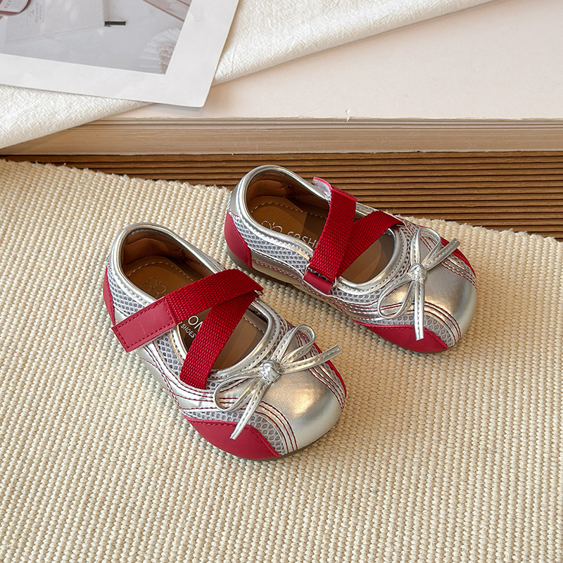 Girls' Shallow Mouth Single Shoes 2026 Spring and Autumn Vintage Mary Jane Versatile Princess Shoes Butterfly Bow Ballet Small Leather Shoes Girls' Shallow Mouth Single Shoes 2026 Spring and Autumn Vintage Mary Jane Versatile Princess Shoes Butterfly Bow Ballet Small Leather Shoes
