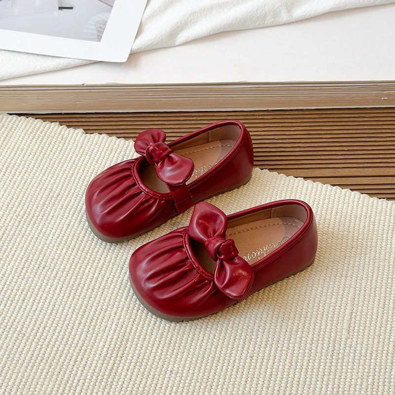2026 Spring and Autumn New Women's Baby Bow Leather Shoes Mary Jane Princess Shoes Little Girls Soft soled Dance Children's Single Shoes 2026 Spring and Autumn New Women's Baby Bow Leather Shoes Mary Jane Princess Shoes Little Girls Soft soled Dance Children's Single Shoes