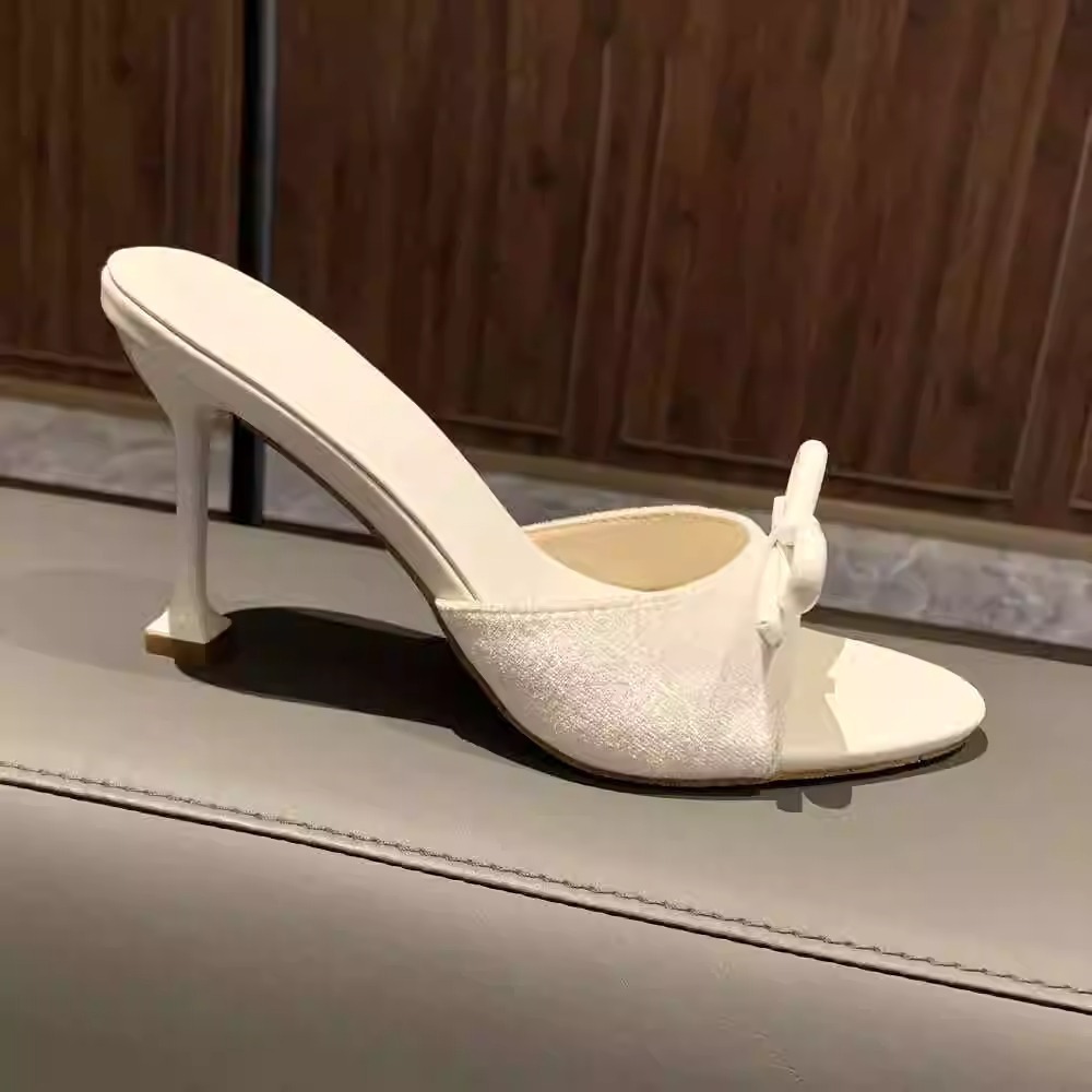 Cool drag women's summer outdoor wear 2025 new one-piece drag fairy fashion bow slippers sandals high heels Cool drag women's summer outdoor wear 2025 new one-piece drag fairy fashion bow slippers sandals high heels