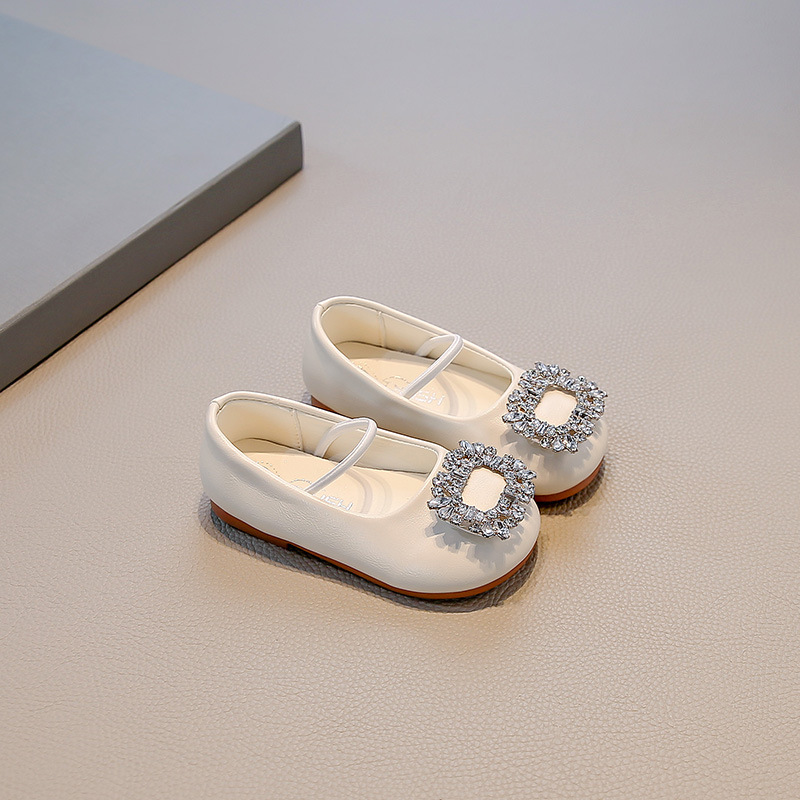 French style square toe ballet children's shoes for women in spring and summer of 2025, new water diamond one foot skirt, soft sole single shoe French style square toe ballet children's shoes for women in spring and summer of 2025, new water diamond one foot skirt, soft sole single shoe