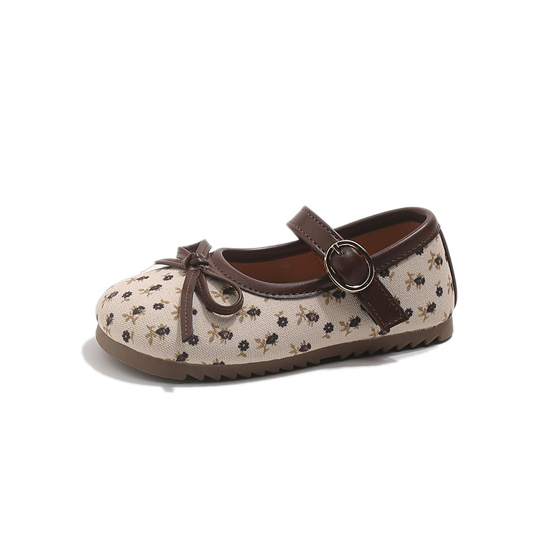 Girls' Bean Shoes 2026 Spring New Style Baby Fashion Little Fragrant Leather Shoes Children's Mary Jane Soft soled Single Shoes Girls' Bean Shoes 2026 Spring New Style Baby Fashion Little Fragrant Leather Shoes Children's Mary Jane Soft soled Single Shoes