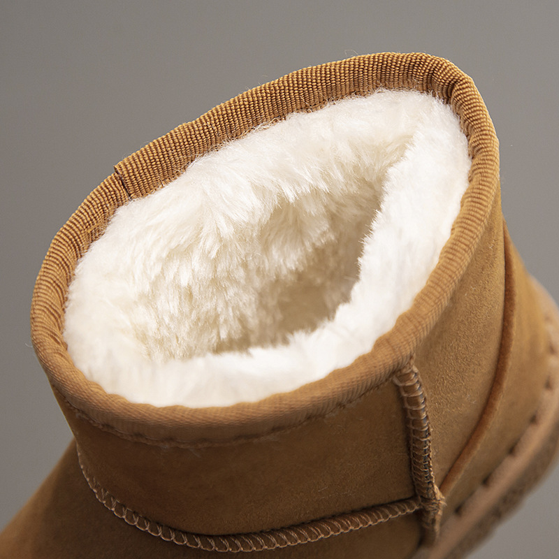 Children's snow boots 2024 winter versatile girls' boots baby plush warm boys' short boots anti slip Children's snow boots 2024 winter versatile girls' boots baby plush warm boys' short boots anti slip