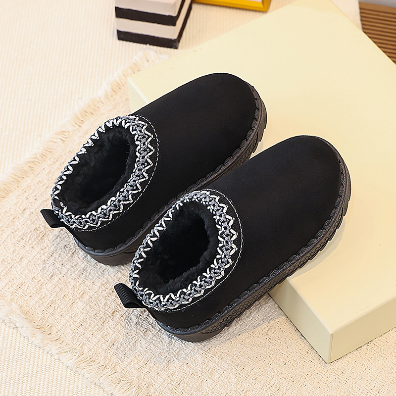 Children's cotton shoes 2026 winter new style for girls, fashionable and warm snow cotton shoes for girls, with added plush and thickened cotton shoes for girls Children's cotton shoes 2026 winter new style for girls, fashionable and warm snow cotton shoes for girls, with added plush and thickened cotton shoes for girls