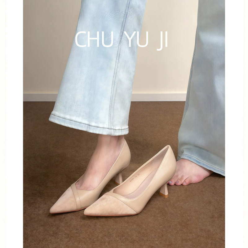 First Encounter Season Xiaoxiangfeng High Heels for Women, Not Tired of Feet 2026 New Pointed Fine Heels, Small Custom Shoes