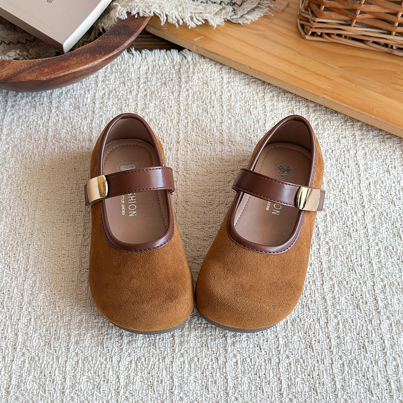 2026 Boken Mary Jane Shallow Mouth Children's Single Shoes New Velcro Flat Bottom Dress Versatile Bean Girls' Single Shoes 2026 Boken Mary Jane Shallow Mouth Children's Single Shoes New Velcro Flat Bottom Dress Versatile Bean Girls' Single Shoes