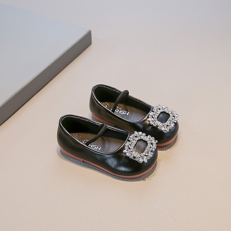 French style square toe ballet children's shoes for women in spring and summer of 2025, new water diamond one foot skirt, soft sole single shoe French style square toe ballet children's shoes for women in spring and summer of 2025, new water diamond one foot skirt, soft sole single shoe