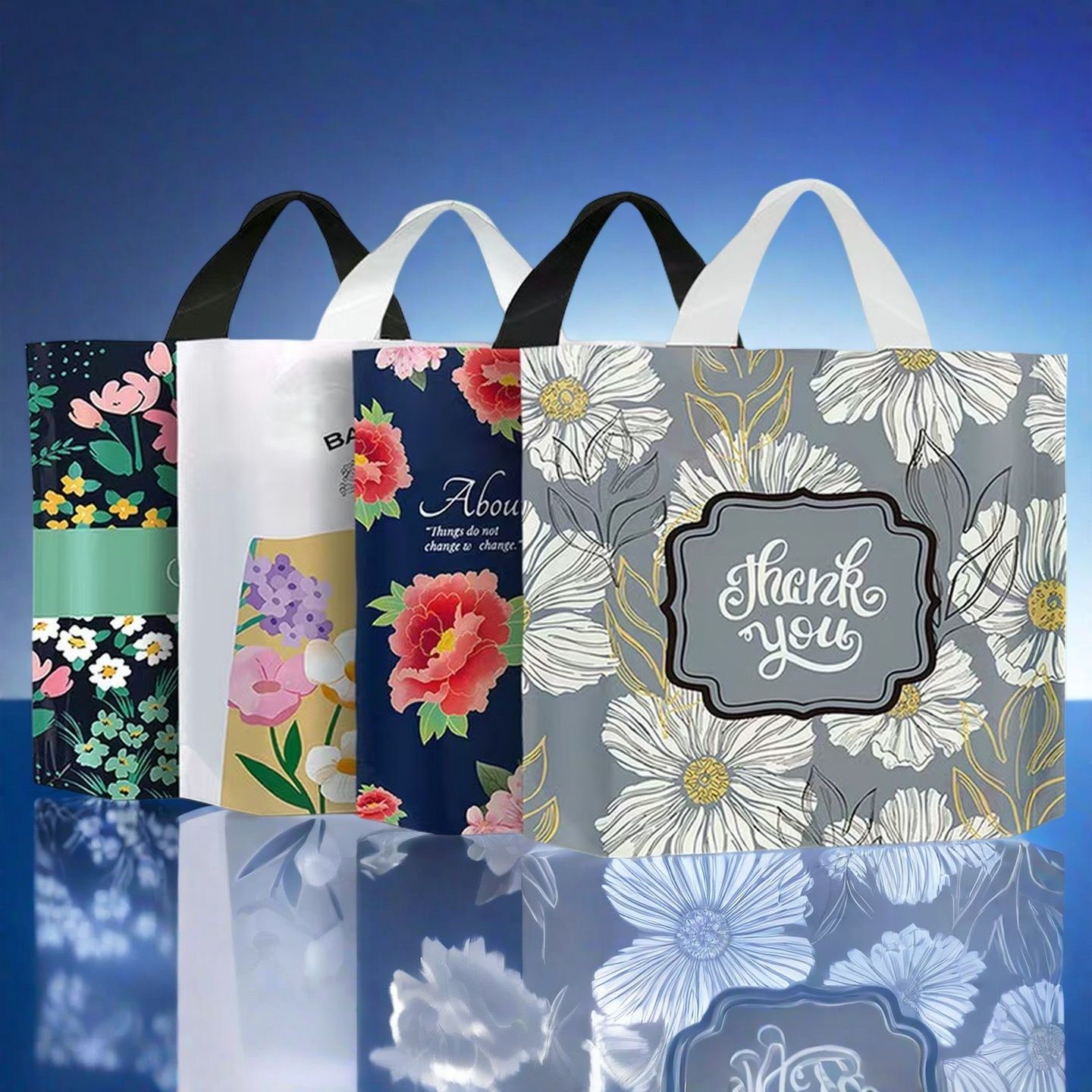 Cross border gift bags, clothing store tote bags, plastic women's clothing tote bags, gift packaging bags, shopping bags