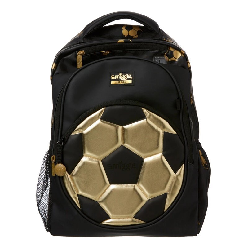 Australian Smiggle Golden Football Series backpack, 3D pencil case, meal bag, lunch box, lightweight elementary school student bag