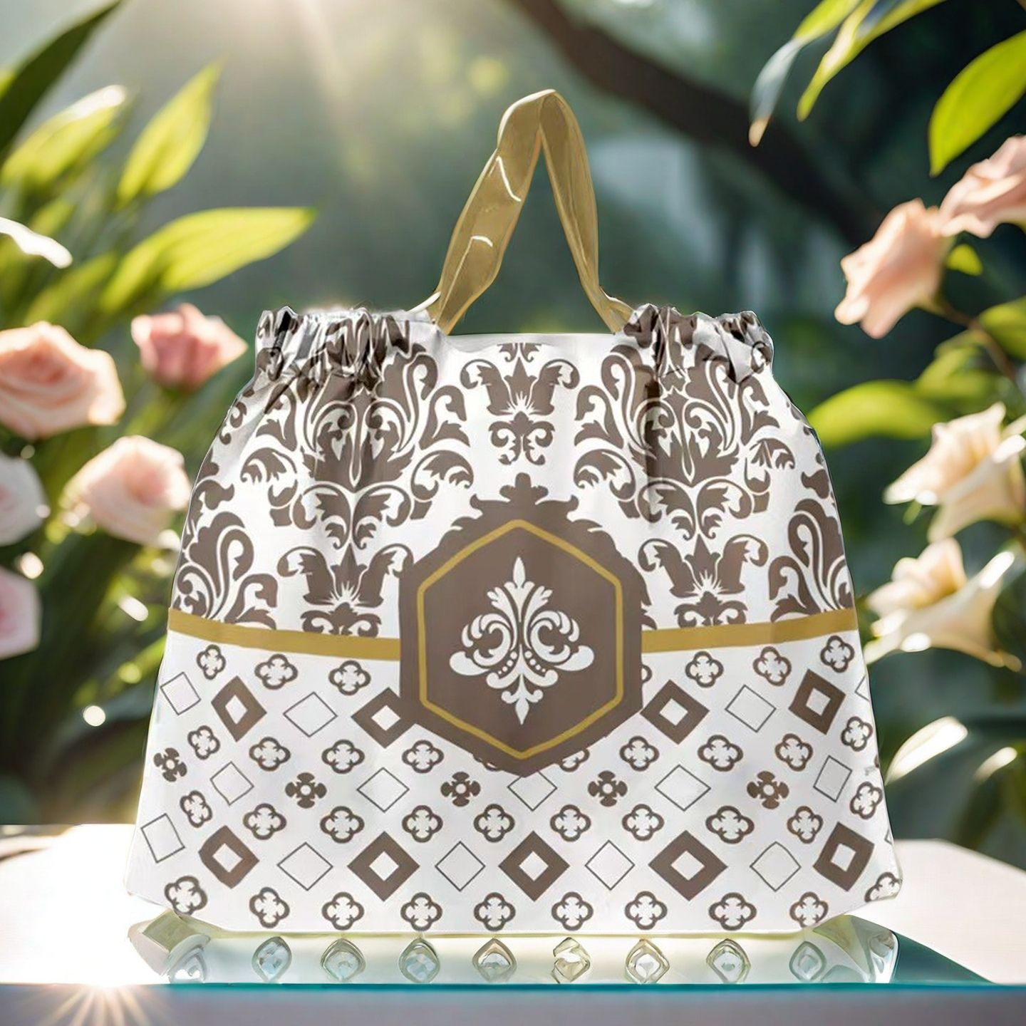 Cross border dropshipping gift bags, takeaway packaging bags, thickened drawstring drawstring drawstring, zipper bags, plastic tote bags, catering